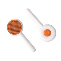 Brosse démêlante HomeVibe Donut ABS pour chats et chiens, poils en acier inoxydable, massage protecteur, éliminateur de poils d'animaux