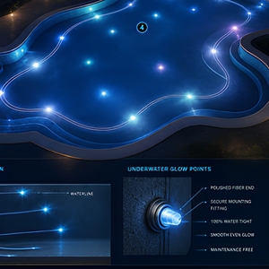 Éclairage LED à fibres optiques pour <span class=keywords><strong>piscine</strong></span> extérieure de complexe hôtelier, étanche, RGBW, points lumineux sous-marins en forme d'<span class=keywords><strong>étoile</strong></span>s pour décoration - Product Image 6