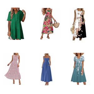 Robes décontractées élégantes pour femmes, lot mixte, stock de mode féminine, style été, vente en gros, fournisseur en gros, stock prêt, usine, sans marque - Product Image 3