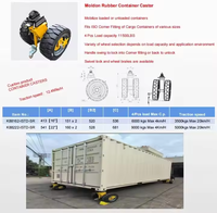 Roues de déplacement pour conteneurs ISO à usage intensif, 6000 kg, 16 pouces, double roue, roulettes pour conteneurs ISO