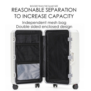 Bán Buôn Kích Thước Lớn Khung Nhôm ABS Vali Bộ Với Người Giữ Cốc Thêm Công Suất Lớn Đa Chức Năng Vali Du Lịch Hành Lý - Product Image 5