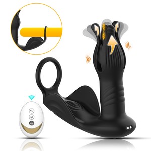 Massaggiatore Prostatico Vibrante 2 <span class=keywords><strong>in</strong></span> 1 Hell Flower, <span class=keywords><strong>Plug</strong></span> Anale Retrattile a 9 Velocità con Telecomando, Giocattoli per Adulti - Product Image 4