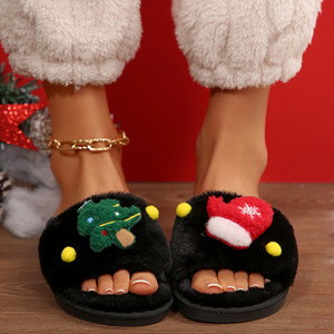 Nouvelles pantoufles en TPR, pantoufles de Noël, pantoufles en peluche, pantoufles pour femmes, pantoufles tendance, prix de gros - Product Image 4