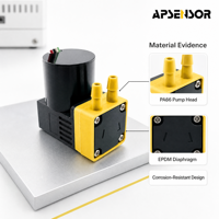 Mini pompe à diaphragme pour analyseur de qualité de l'eau, 12V DC, corps compact et peu encombrant