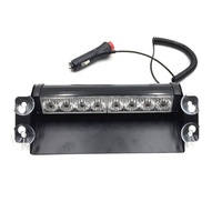 Luces Estroboscópicas LED para Tablero de Auto, 8 LED, 12V, Rojo, Azul, Amarillo, Blanco, Luces de Emergencia Intermitentes para Parabrisas, Lámparas de Advertencia con Ventosa