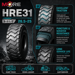 ยางเรเดียล OTR ขนาด 26.5R25 รุ่น E3/L3 HRE31 2-Star สำหรับรถดัมพ์ รถดันดิน รถตักดิน แบบไม่มียางใน สำหรับใช้งานนอกถนน - Product Image 3