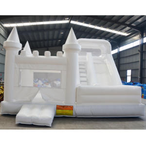 PVC extérieur de maison gonflable de rebond de château plein d'entrain blanc Offre Spéciale pour le loyer de partie d'enfants d'adultes - Product Image 2