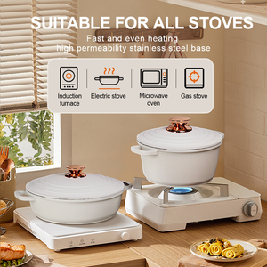 In Stock da cucina pentole e padelle antiaderente In ceramica pressofusione In alluminio Set di pentole 18 pezzi