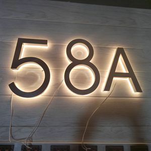 Ventes chaudes, numéros de <span class=keywords><strong>maison</strong></span> modernes personnalisés en acier inoxydable, décoration de porte d'hôtel, plaque d'adresse - Product Image 3