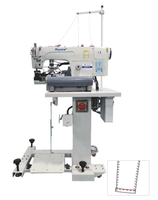 Machine à ourler les bas de pantalon et les manches par points de couture et points de chaînette à commande électronique AS63972