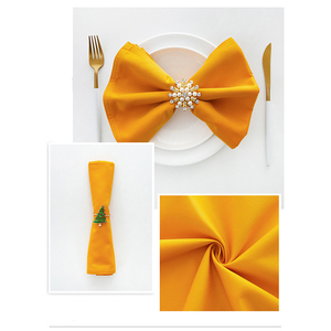 Serviettes de table neutres faites à la main en satin de coton crème décor vêtements jetables pour les fêtes à manger événements utilisation en avion pour - Product Image 3