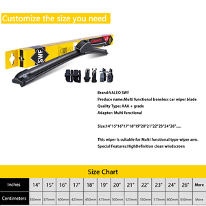 Escobilla <span class=keywords><strong>Limpiaparabrisas</strong></span> sin Marco <span class=keywords><strong>Valeo</strong></span> de Alta Calidad, la Más Vendida para el 99% de los Modelos de Coches, Incluyendo BMW, VW, Chery, con Material de Goma - Product Image 4