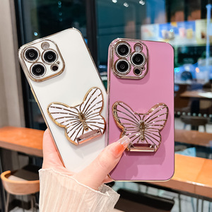 Nuevo Soporte Adhesivo para Teléfono con Diseño <span class=keywords><strong>de</strong></span> Mariposa, Soporte <span class=keywords><strong>de</strong></span> Escritorio para Chicas, Uso Horizontal y Vertical, Estilo TikTok - Product Image 3