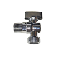 Robinet d'angle en laiton chromé forgé, interrupteur manuel, raccord fileté mâle, eau 1/2 po, joint PTFE