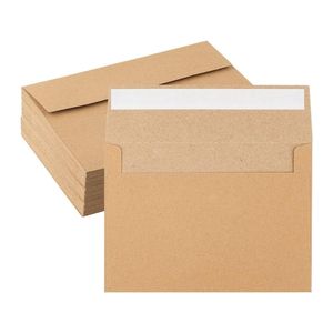 Sobres de Cartón Rígido de 350 g/m² para Envíos, Color Marrón y Blanco, No se Doblan, con Adhesivo, para Documentos, con Logotipo Personalizado - Product Image 1
