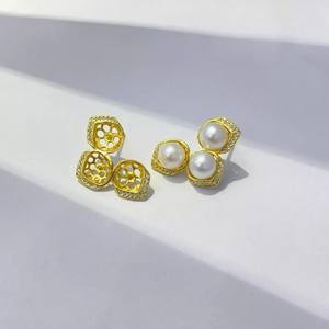 22639DIY Pendientes de Plata S925 con Soporte Hueco para Múltiples Cuentas, Accesorio para Cuentas de 6-7mm - Product Image 2