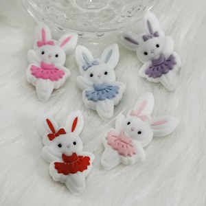 Máy chủ bán hàng mềm kết cấu DIY bé Chewable mọc răng sản phẩm phụ kiện Silicone hạt thỏ cho ballpen làm - Product Image 6