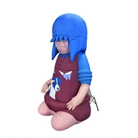 Poupée gonflable géante en PVC personnalisée avec logo, modèle de personnage gonflable imprimé sur mesure pour la décoration extérieure d'événements