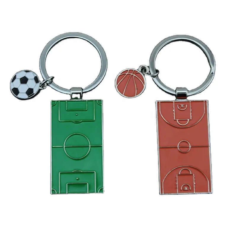 पदोन्नति धातु फुटबॉल कोर्ट बास्केटबॉल कीरिंग फुटबॉल की गेंद खेल का मैदान चाबी का गुच्छा