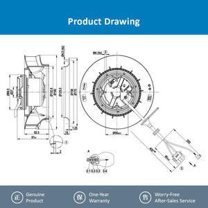 R3G190-RC03-06 ebmpapst 230V AC 60W 0.53A 2810RPM SINGLE Inlet EC ใบพัดพลาสติก190mm พัดลมระบายความร้อนแบบแรงเหวี่ยง - Product Image 4