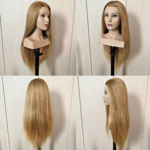 Maniquíes de Cabello Humano de 28 Pulgadas para Trenzado, Cabeza de Entrenamiento de Peluquería - Product Image 4