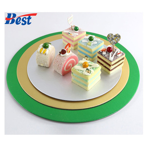 Tavole da torta quadrate monouso in cartone da 3mm di spessore in argento dorato o colori personalizzati