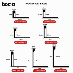 Profilo angolare multiuso in alluminio a forma di L TOCO per la finitura di piastrelle, transizioni e bordi di pareti, gradini e docce - Product Image 4