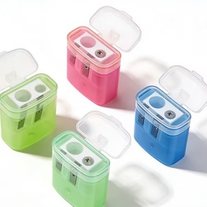 Sacapuntas Geométrico de Plástico Pequeño, Creativo y Promocional, de 2 Orificios, con Contenedor para Estudiantes, Venta al Por Mayor - Product Image 2