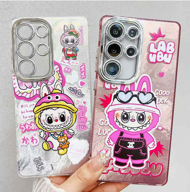 Printed Bling Camera Lens Protector Shockproof Cartoon Character Phone Case for A35 A36 A54 A55 A56 PC TPU