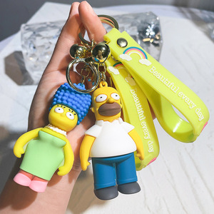 Porte-clés PVC Les Simpsons, pendentif en silicone, accessoire de sac, best-seller - Product Image 4