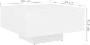 Mesa <span class=keywords><strong>de</strong></span> Centro <span class=keywords><strong>de</strong></span> Madera Personalizada, Estilo Moderno, Popular, Pequeña, Blanca, Mesa <span class=keywords><strong>de</strong></span> Centro <span class=keywords><strong>de</strong></span> Madera Sintética Blanca - Product Image 4