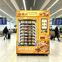Distributeur automatique de repas chauds, distributeur automatique de pizzas, de hamburgers et de plats chauds en libre-service, 24h/24