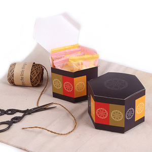 Cajas de papel de boda de estilo japonés creativas para vacaciones, superventas personalizadas, caja de regalo de embalaje hexagonal pequeña de lujo - Product Image 5