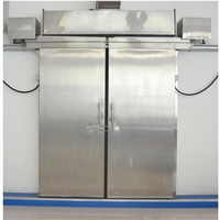 Nouvelle porte coulissante industrielle en acier inoxydable Tian Shun avec panneau sandwich en PU pour entrepôt frigorifique et conteneur