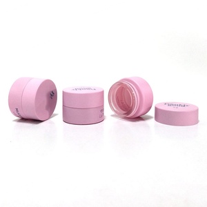 Customize Cosmetic Glass Jar 10g/5g Frosted with Pink Plastic Cap for Lip Balm Skin Care Cream & Lotion - Product Image 2
