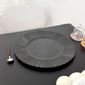 Black Charger Plates Plastic Wedding Plates 13inch Charger Plate Underplate For Wedding