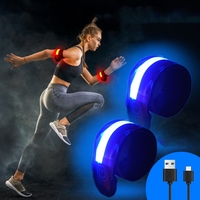 Brassards de sport LED rechargeables par USB Bracelets de sécurité réfléchissants LED pour l'exercice et le plaisir