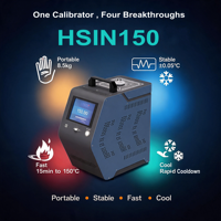 HSIN150 Tungku Kalibrasi Termokopel PID RTD Portabel Otomatis Pemanas Pendingin Cepat Dry Block Kalibrator Suhu 150C