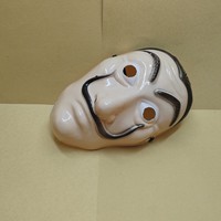 Masque facial en plastique Mr. Mustache Dali pour Halloween, horreur, cosplay, théâtre, film, fête, événements de bal - Écologique