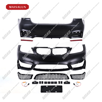 Body Kit MAISALUN E90 M4 Baru untuk Seri 3 2005-2012, Lip Depan & Bumper Belakang Facelift, Kit Upgrade Mobil Sistem Bolt-On