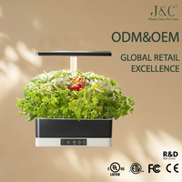 Jardin hydroponique intelligent compact J&C avec lumière de croissance LED 4000K complète et minuterie automatique pour légumes, herbes et fleurs d'intérieur