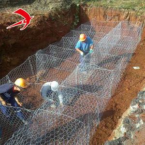 Contrôle de l'érosion, panier gabion hexagonal en treillis galvanisé <span class=keywords><strong>Jordan</strong></span>, tissé, pliable, découpable, clôtures en paniers gabion, boîtes 3x1x1m, montage facile - Product Image 5