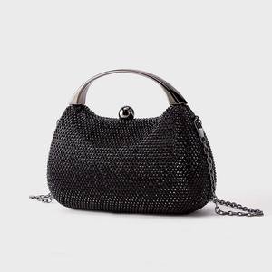 Pochette de soirée classique pour femme, élégante et scintillante, avec strass, pour fête, bal, cocktail, mariage - Product Image 6