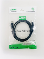 Kabel Printer USB 2.0 AM/BM Hitam Grosir, Kabel Data Male Male 1M 3M 5M 10M untuk HP untuk Canon Lexmark untuk Epson Dell