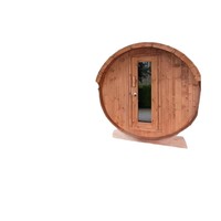Sauna Kayu Cedar Merah Solid Harga Terbaik untuk 4-6 Orang, Tampilan Taman, Shower Uap Kering, Panel Kontrol Komputer, Dilengkapi Tungku