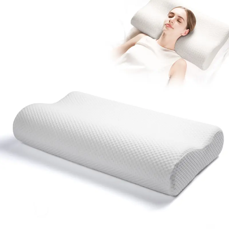 New Hot-sale Custom Contour Orthopedic Wave Almohada Memory Foam Bed Pillow For Sleeping