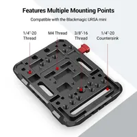 Plaque de batterie SmallRig en aluminium V-Mount/V-Lock avec pince pour tige de 15 mm et bras réglable pour alimentation électrique 2991
