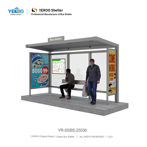 Parada de Autobús Moderna de Acero con Estructura Estable para Paradas de Autobús Urbanas y Diseño de Refugio Exterior - Product Image 1