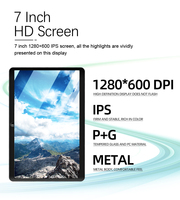 Tablette Métal Idino Haute Performance Android 11 P+G Quad Core 7 Pouces 2Go 32Go USB Disque Dur Wifi PC Portable Pas Cher