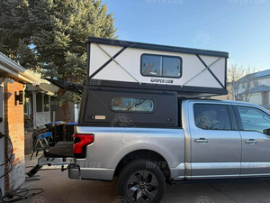Hiperlion Hard Shell Pop up Truck Camper, camping-car en aluminium à glissière pour <span class=keywords><strong>Toyota</strong></span> Tundra Ford F150, lit de 6 pieds ou 6,5 pieds, <span class=keywords><strong>4x4</strong></span> tout-terrain - Product Image 4